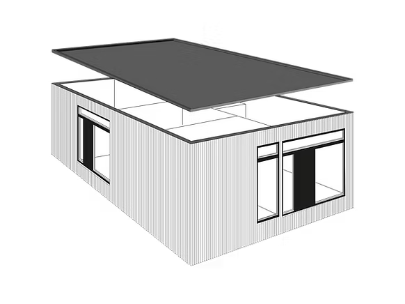 tiny house model family eksplosionstegning